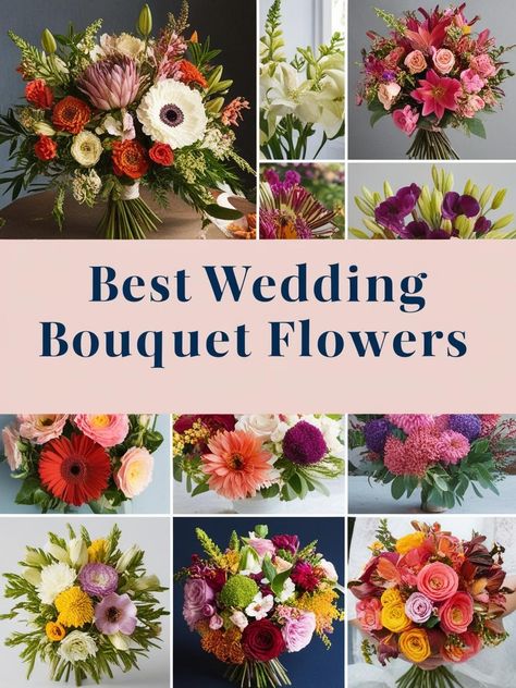 Need help choosing flowers for your bouquet? Check out these top picks that are ideal for weddings and fit every style. Best Flowers For Wedding Bouquets, Flower Types For Bouquets, Different Flowers Types, Flowers For Wedding Bouquet, Bouquet Types, September Bride, Flowers Types, Flowers To Grow, Summer Wedding Bouquets