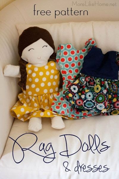 Every good rag doll needs at least a few outfits. So today we're making my favorite rag doll dress! This dress has a tank-style top with a s... Rag Doll Dress, Rag Doll Tutorial, Diy Rag Dolls, Doll Patterns Free, Rag Doll Pattern, Doll Dress Patterns, Doll Sewing Patterns, Rag Dolls, Sewing Dolls