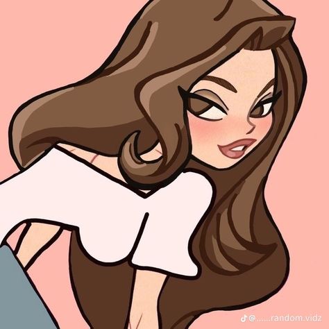 Brown Hair Cartoon Girl Aesthetic, Pfp For Brunettes Cartoon, Brunette Pfp Aesthetic, Brunette Characters Cartoon, Brunette Pfps, Brunette Girl Pfp, Brown Hair Pfp Cartoon, Cartoon Girl Pfp, Brown Hair Characters