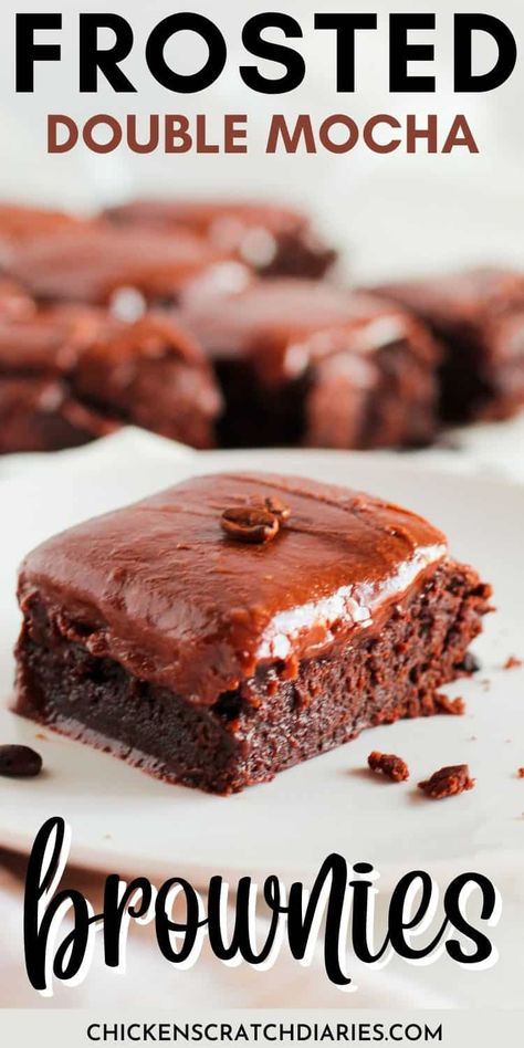 Mochi Brownies, Homemade Frappe, Mocha Brownies, Winter Desserts Easy, Rich Chocolate Dessert, Coffee Brownies, Homemade Fudge Recipes, Brownies Recipe Homemade, Easy Chocolate Chip Cookies