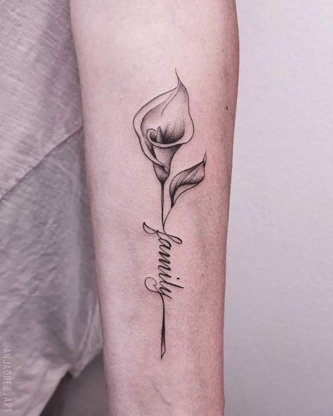 Calla Lily Tattoo, Lily Flower Tattoo, Flower Tattoo Meaning, Lily Tattoo Meaning, Tiger Lily Tattoos, Water Lily Tattoos, Lillies Tattoo, Lily Tattoo Design, Lily Flower Tattoos