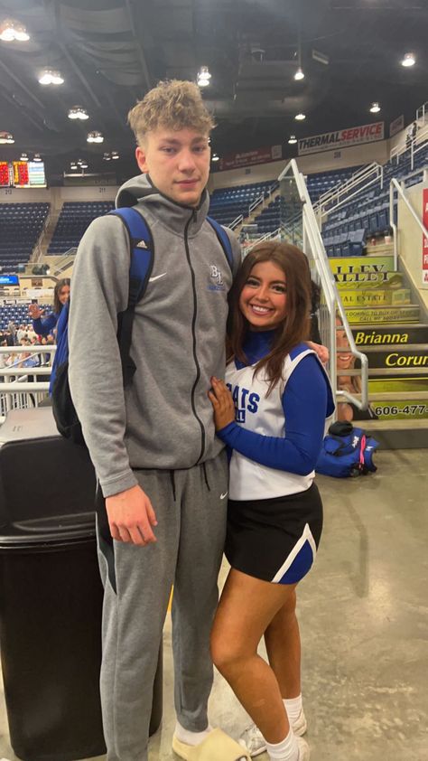 Cheerleader And Boyfriend, Cheer Girlfriend And Football Boyfriend, Cheer Boyfriend, Basketball Bf Cheer Gf, Cheer Gf And Football Bf, Basketball Cheer Couple, Basketball Bf, Cheerleader And Basketball Player Couple, Basketball And Cheerleader Couple