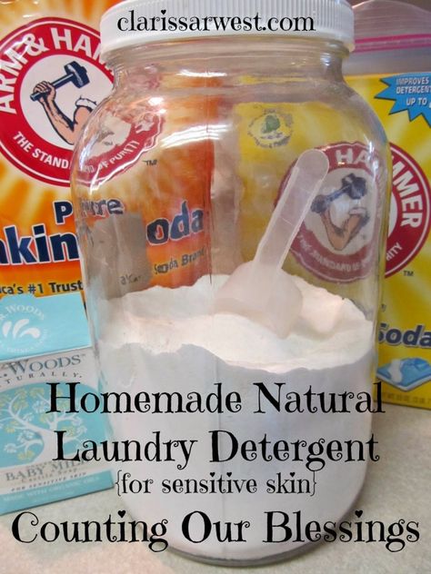 Homemade Natural Laundry Detergent, Laundry Detergent For Sensitive Skin, Detergent For Sensitive Skin, Homemade Laundry Detergent Powder, Laundry Detergent Powder, Diy Detergent, Homemade Laundry Detergent Recipes, Homemade Detergent, Laundry Detergent Recipe