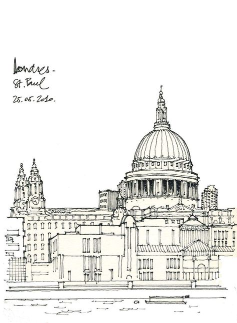 Ballpoint Drawing, Yk2 Aesthetic, 3 Days In London, Croquis Architecture, Hand Rendering, Graphic Painting, New Sketchbook, Rendering Techniques, Urban Sketches