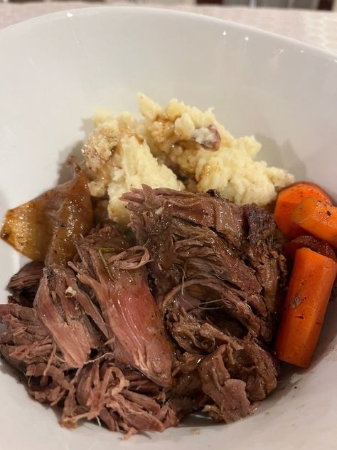 Elk Chuck Roast Recipe, Chuck Roast In The Oven, Crab And Corn Bisque, Elk Meat Recipes, Crockpot Steak Recipes, Elk Steak, Elk Recipes, Crockpot Roast Recipes, Cozy Recipes