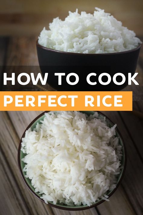 Boiled Rice Recipes, Steam Rice Recipe, Perfect White Rice, White Rice Recipes, Rice On The Stove, Cooking Rice, How To Boil Rice, Perfect Rice, Cooking White Rice