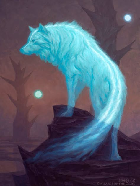 Ghost is a fierce spirit who speaks his mind to Dark. He's always been beside him and choose's to stay beside him. He loves tormenting other wolves and messing around.Me. Anime Wolves, Magic Creatures, Fantasy Wolf, Wolf Spirit Animal, Wolf Wallpaper, Wolf Love, Wolf Drawing, Canine Art, Beautiful Wolves