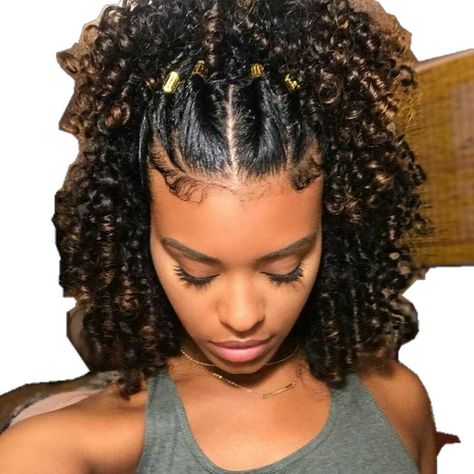 Instagram: @ kibluebaby Trendy We Fryzurach, Easy Hairstyles For School, Curly Hair Photos, Beautiful Hairstyle, 4c Natural Hair, Curly Hair Women, Natural Hair Styles Easy, Beautiful Curls, Shag Haircut