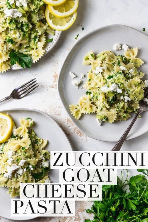 Five Ingredient Zucchini Goat Cheese Pasta | Jo Eats Zucchini Butter, Zucchini Goat Cheese, Recipe For Zucchini, Courgette Pasta, Cheese Noodles, Goat Cheese Pasta, 2023 Recipes, Roast Zucchini, Chicken Zucchini