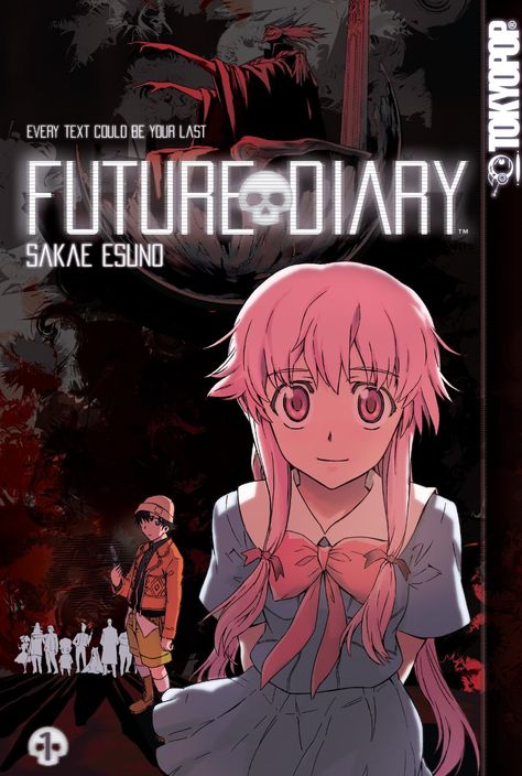 Future Diary - anime The Future Diary, Future Diary, Anime Poster, A Girl, The Future, Red, Anime, Hair, Black