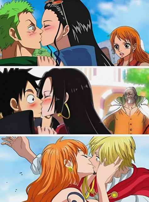 Sanji X Hancock, Nami And Sanji Fan Art, Zoro And Robin Wallpaper, One Piece Luffy X Hancock, One Piece Luffy X Nami Kiss, One Piece Luffy X Boa Hancock, Nami E Robin, Nico Robin X Luffy, Zoro X Robin Kiss