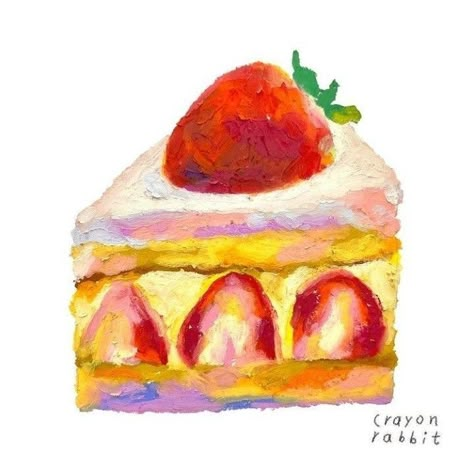 Oc Sheet Character Design, Oil Pastel Drawings Easy, Dessert Illustration, Pastel Cakes, Crayon Drawings, Oil Pastels Painting, Cute Food Art, Oil Pastel Drawings, Oil Pastel Art