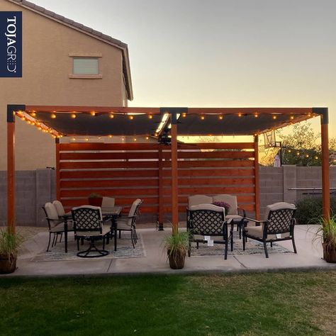 Toja Grid on Instagram: “Susan and Buddy from sunny Arizona shared their updated poolside pergola with everyone: "We love how our Toja Grid pergola has completely…” Easy Diy Pergola Cheap, Airbnb Backyard, Backyard Pergola Ideas, Double Pergola, Pergola Design Ideas, Deck Diy, Toja Grid, Grid Ideas, Austin House