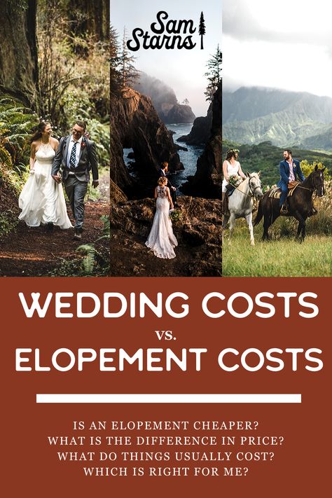 Elope Vs Wedding, Elopement Vs Wedding, Cheap Elopement Ideas, Elopement Planning, Elopement Packages, I'm A Loser, Elopement Ceremony, Wedding Costs, Elopement Ideas