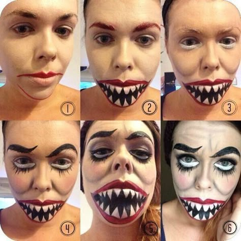 Crazy Halloween Makeup, Halloween Makeup Tutorials, Halloweenský Makeup, Creepy Halloween Makeup, Halloween Makeup Diy, Cool Halloween Makeup, Halloween Eye Makeup, Halloween Makeup Inspiration, Horror Makeup