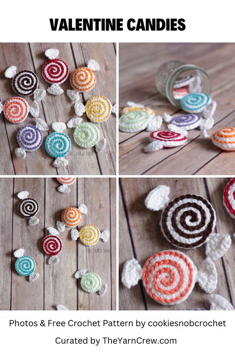 Try making one of these free patterns for candies and enjoy a sweet and quick crochet project this coming Valentine’s Day! Crochet inspiration ideas curated by The Yarn Crew. Crochet Valentine Patterns, Crochet Patterns Ideas, Crochet Valentine, Valentines Patterns, Felt Ornament, Valentines Crochet, Patterns Ideas, Holiday Crochet, Free Valentine