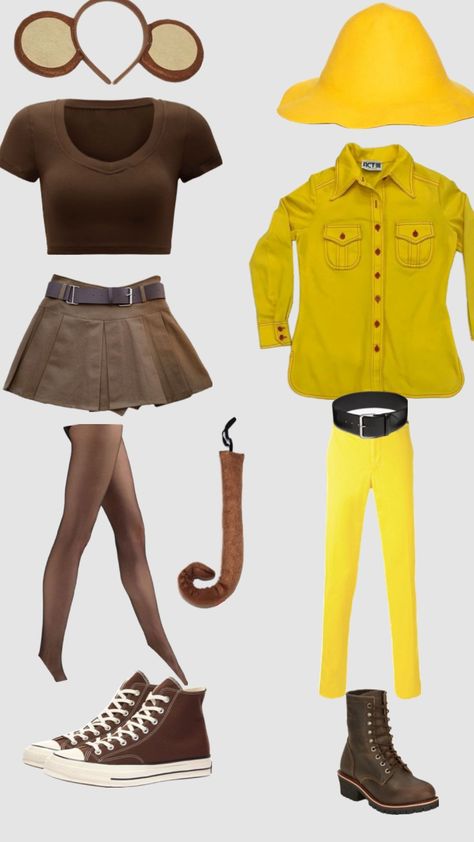 #halloween #monkey #manwiththeyellowhat #curiousgeorge #fyp #costume 2 People Halloween Costumes, Curious George Costume, Monkey Halloween Costume, Twin Halloween Costumes, Matching Halloween Costumes, Classy Halloween Costumes, Bff Halloween Costumes, Trio Halloween Costumes, Halloween Coustumes