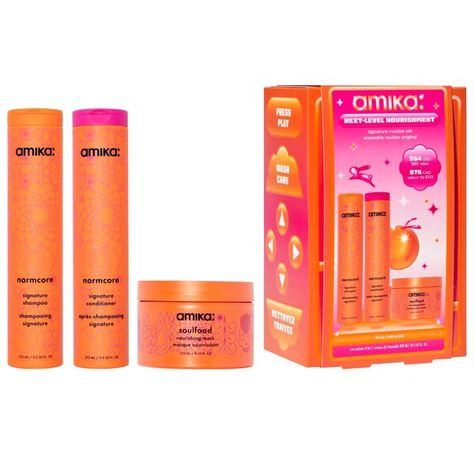 Next-Level Nourishment Signature Hair Routine Set - amika | Sephora Amika Hair Products, Coco Oil, Mask Hair, Hydrating Hair Mask, Shampoo And Conditioner Set, Bouncy Hair, Hair Gift, Hair Cleanse, Sephora Beauty