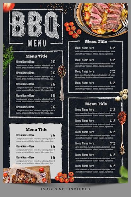 PSD um menu para o menu de churrasco é m... | Premium Psd #Freepik #psd Kebab Menu Design Ideas, Pub Food Menu Design, Barbeque Menu, Bbq Menu Design, Bbq Restaurant Menu Design, Grill Restaurant Menu Design, Burger Menu Ideas Graphic Design, Steakhouse Menu Design, Grilling Menu