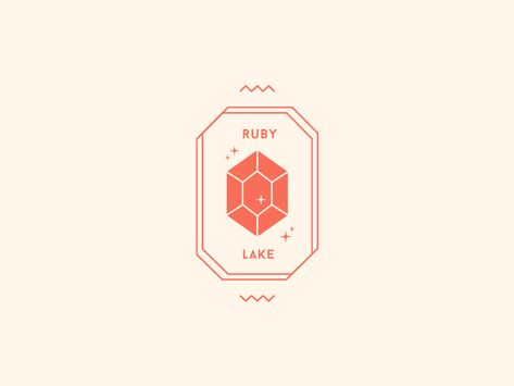 Ruby Lake Gem Logo, Boho Branding, Funny Vintage Ads, Diamond Icon, Shop Branding, Chinese Typography, Branding Inspo, Crystal Logo, Text Logo