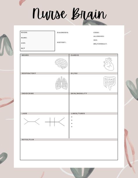 #Nurse_Sheet_Templates #Nursing_Shift_Report_Sheet #Nurse_Hand_Off_Report_Sheet #Medsurg_Report_Sheet Nurse Brain Sheet, Nurse Brain, Nurse Report Sheet, Notes Plan, Nursing School Essential, Nursing School Motivation, Nurse Study Notes, Picu Nurse, Nursing Student Tips