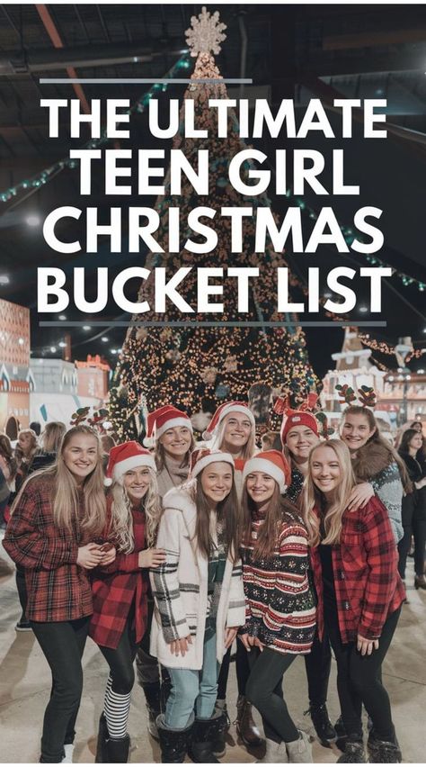 Christmas Bucket List Ideas for Teens Christmas Bucket List For Friends, Christmas Break Ideas For Teens, What To Do Over Christmas Break, Christmas Break Bucket List, Christmas Traditions With Teens, Christmas Must Do List, Christmas Bucket List Family, Christmas Bucket List For Teens, December Bucket List Christmas