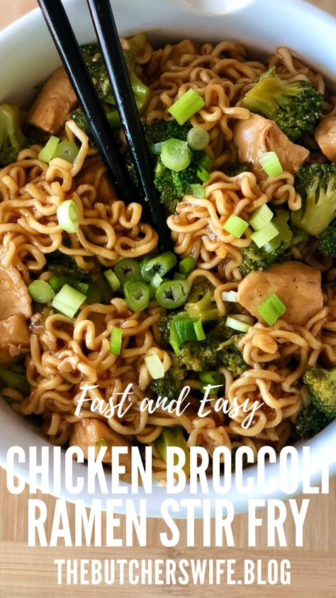 Ramen Noodle Chicken Recipes, Broccoli Ramen Stir Fry, Simple Suppers Easy, Ramen Noodles With Broccoli, Chicken And Ramen Stir Fry, Chicken Ramen Stir Fry, Broccoli Ramen, Chicken And Broccoli Ramen, Ramen With Broccoli