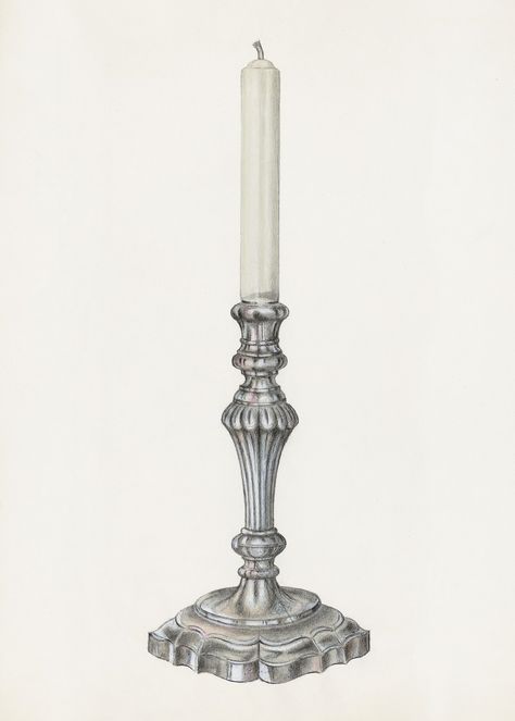 Candles Illustration, Silver Candle Holders, Free Illustration Images, Silver Candlesticks, Vintage Candle, National Gallery Of Art, National Gallery, Vintage Candles, Download Free Images