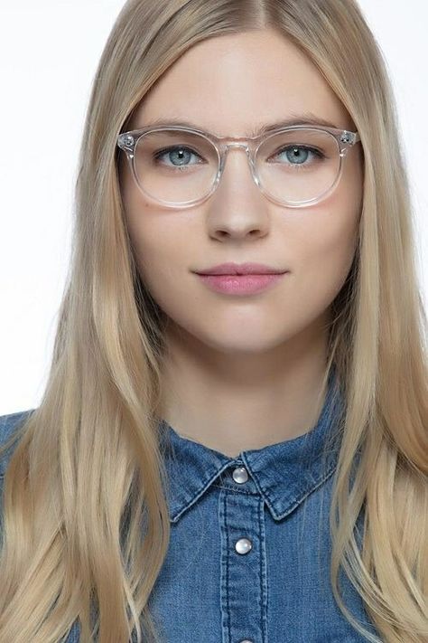 Cute Prescription Glasses, Cartier Glasses Men, Clear Round Glasses, Glasses Women Fashion Eyeglasses, Clear Eyeglass Frames, Glasses For Round Faces, Cute Glasses Frames, Glasses Frames Trendy, Clear Glasses Frames