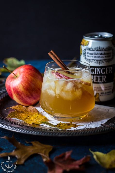 Apple Cider Cocktails, Dark N Stormy Cocktail, Apple Pie Cocktail, Fall Apple Cider, Vodka Slush, Homemade Cider, Apple Cider Cocktail, Dark & Stormy, Dark And Stormy