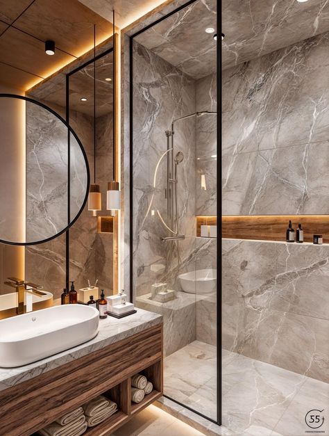 #bathroomdesign #home #luxury #bedroomdecor #kitchendesign #interiør Bathroom Niche Design, Niche Lighting, Bathroom Niche, Bathroom Stand, Small Bathroom Layout, Luxury Master Bathrooms, Shower Lighting, Master Bathrooms, Bathroom Accents