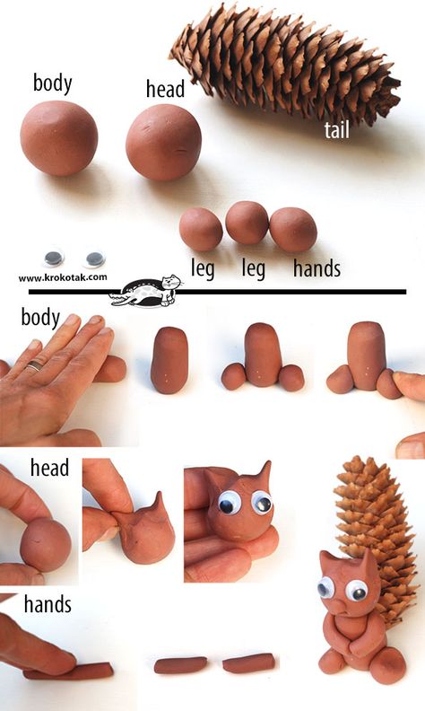 SQUIRREL  kids crafts Squirrel Activities For Kids, Autumn Clay Crafts, Squirrel Crafts For Kids, Squirrel Crafts, Squirrel Craft, Pine Cone Art, Cones Crafts, Pine Cone Crafts, Fall Crafts For Kids