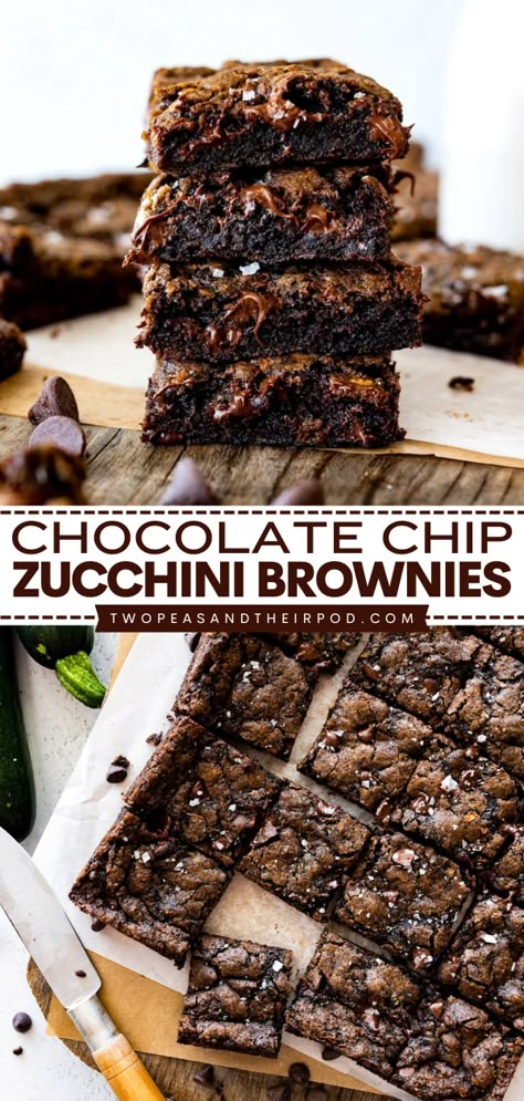 These Zucchini Brownies are an easy zucchini dessert that's rich, chocolaty, and easy to make. Add these delicious homemade brownies to your best zucchini recipes. Save this pin! Fun Zucchini Recipes, Low Calorie Zucchini Brownies, Chocolate Zucchini Brownies Recipes, 1 Cup Shredded Zucchini Recipes, Zucchini Chocolate Brownies, Zucchini Brownie Recipes, Zucchini Brownies Recipes Healthy, Fudgy Zucchini Brownies, Desserts With Zucchini