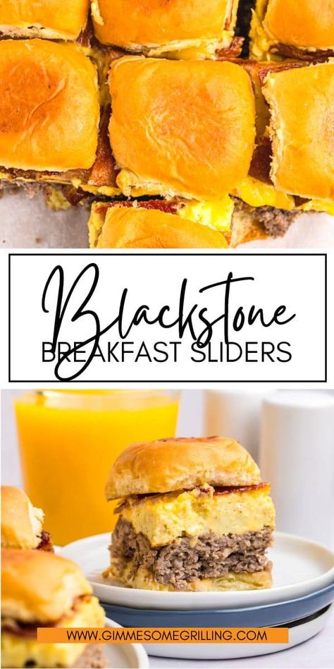 Blackstone Breakfast Sliders are so delicious and easy to make on your outdoor griddle. Toasted sliders buns with sausage, eggs and cheese. This is an easy griddle breakfast so delicious. Griddle Breakfast, Blackstone Breakfast, Breakfast Crunchwrap, Blackstone Cooking, Easy Yummy Breakfast, Outdoor Griddle, Breakfast Sliders, Eggs And Cheese, Breakfast Slider