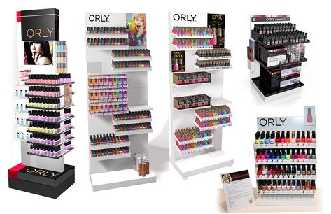 ORLY NAIL POLISH DISPLAY STAND on Behance Nail Polish Stand Display, Nail Polish Stand, Orly Nail Polish, Nail Polish Display, Vanity Display, Polish Display, Nail Room, Store Displays, Retail Display