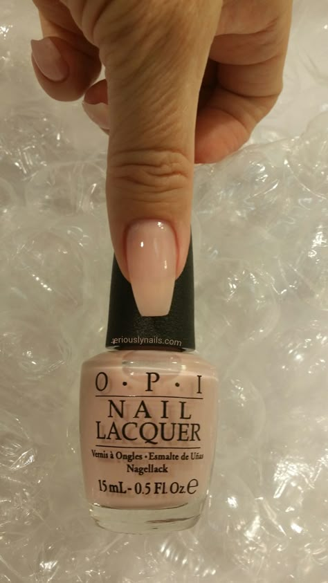 Skin Color Nail Polish, Natural Polish Colors, Soft Natural Nail Color, Natural Nails Coffin Shape, Best Natural Nail Polish Color, Neutral Ballerina Nails, Milky Pink Nail Polish Colors, Natural Coffin Acrylic Nails, Opi White Nail Polish Shades