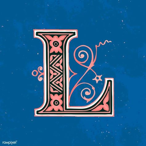 L Letter Design Art, L Design Letter, Vintage Font Alphabet, L Typography, Typography Challenge, Georgian Ornaments, Wordmark Logo Typography, Decorative Typography, Free Monogram Fonts