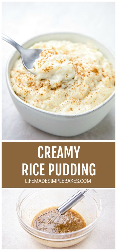 Easy Stovetop Rice Pudding Recipe Takeout Fried Rice, Stovetop Rice Pudding, Stovetop Rice, Hash Brown Egg Cups, Dessert Rice, Easy Rice Pudding, Life Made Simple, Brown Egg, Creamy Rice Pudding