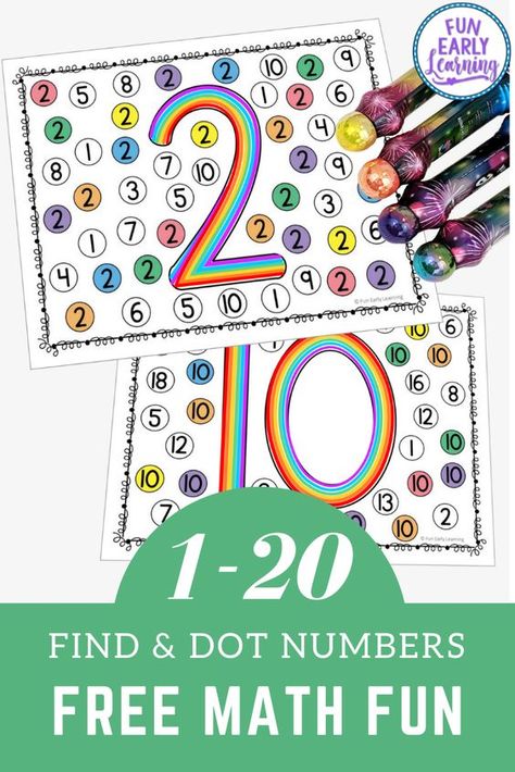 Numbers Free Printable, Kindergarten Kid, Learning Numbers Preschool, Printable For Preschool, Math Activities For Kindergarten, Preschool Numbers, Preschool Math Activities, Numbers To 20, Easy Math