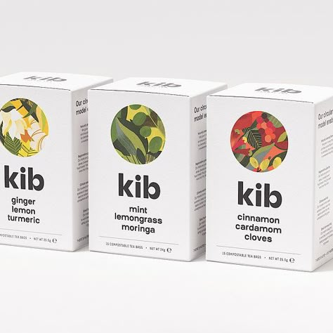 & SMITH Designs Branding and Packaging for Kib Herbal Tea Range Herbal Tea Branding, Herbal Packaging Design, Herbal Branding, Herbal Tea Packaging Design, Herbal Packaging, Tea Bag Design, Herbal Tea Packaging, Tea Packing Design, Tea Bag Packaging