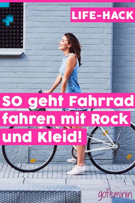 Mit Kleid oder Rock Fahrrad fahren, ohne peinliche Entblößungen zu riskieren? Das geht mit dem Penny-In-Your-Pants-Trick! #fahrradfahren #lifehack Penny, Life Hacks, Bicycle, Woodworking, Bike, Lifestyle, Pants, Quick Saves