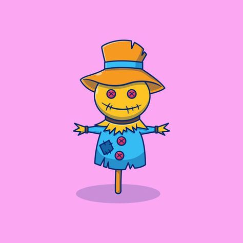 Scarecrow Drawing, Shorts Inspiration, Class Drawing, Scary Scarecrow, Cartoon Witch, Character Mascot, Yt Shorts, School Wall Art, Bookmark Craft