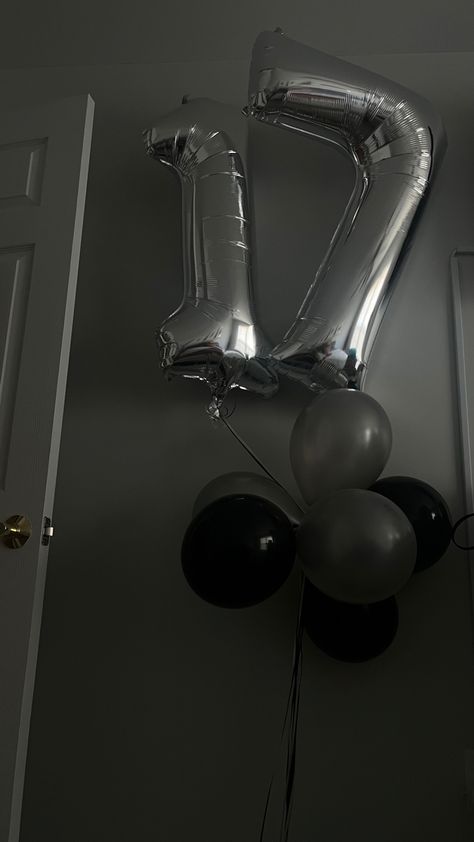 Sweet 17 Birthday Ideas Theme Black, 17 Birthday Wallpaper, Hello 17 Birthday To Me, 17 Balloons Number Aesthetic, Birthday 17 Aesthetic, 17 Birthday Aesthetic, Hello 17 Birthday, 17th Birthday Aesthetic, 17th Birthday Quotes