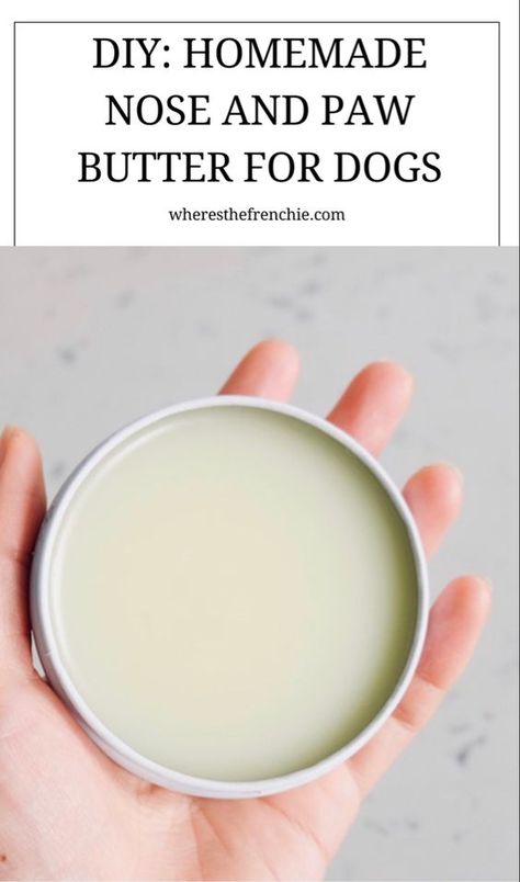 Dog Palm Balm Diy, Homemade Paw Balm, Paw Cream For Dogs Diy, Dog Paw Salve Diy, Homemade Dog Products, Paw Butter For Dogs Diy, Homemade Dog Perfume, Dog Paw Balm Recipe, Diy Dog Products