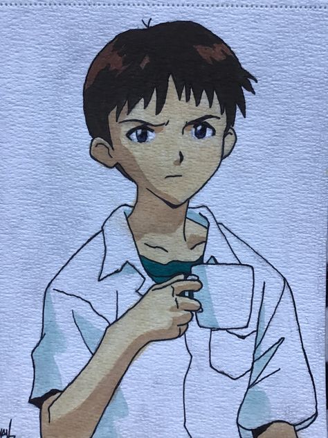 Shinji Drawing, Neon Genesis Evangelion Drawing, Shinji Ikari, Sketch Ideas, Genesis Evangelion, Neon Genesis, Anime Sketch, Neon Genesis Evangelion, Drawing Ideas