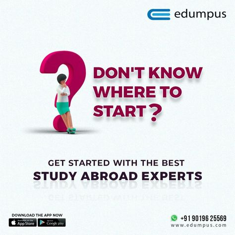 Get started with the Best Study Abroad Experts #edumpus #studyabroad #InternationalStudentsUK #education #IELTS #studentlife #uk #AbroadEducation #StudyInTheUK #StudyInternational #InternationalEducation #OverseasEducation #UKEducation Copy Ads, Education Poster Design, Uk Education, Hand Painted Denim Jacket, Overseas Education, Content Calendars, App Store Google Play, Education Poster, Creative Ads