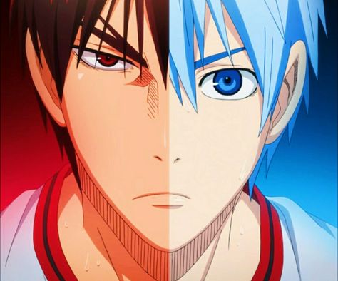 Anime Duos, Basketball Painting, Kagami Kuroko, Kuroko No Basket Characters, Anime Korea, Basket Anime, Kagami Taiga, Anime Head, Kuroko Tetsuya