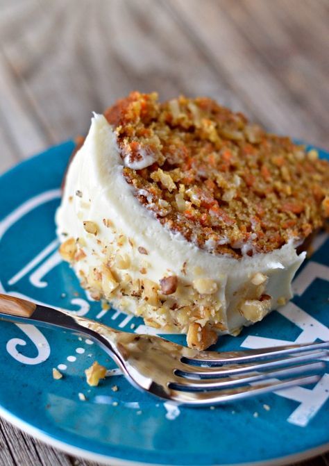 Carrot Bundt Cake - a super moist carrot cake with orange zest, cream cheese frosting and toasted walnuts.  Mountain Mama Cooks Super Moist Carrot Cake, Carrot Bundt Cake, Moist Carrot Cake, Moist Carrot Cakes, Mountain Mama, Bundt Cakes Recipes, Carrot Cake Recipe, Toasted Walnuts, Coconut Cake