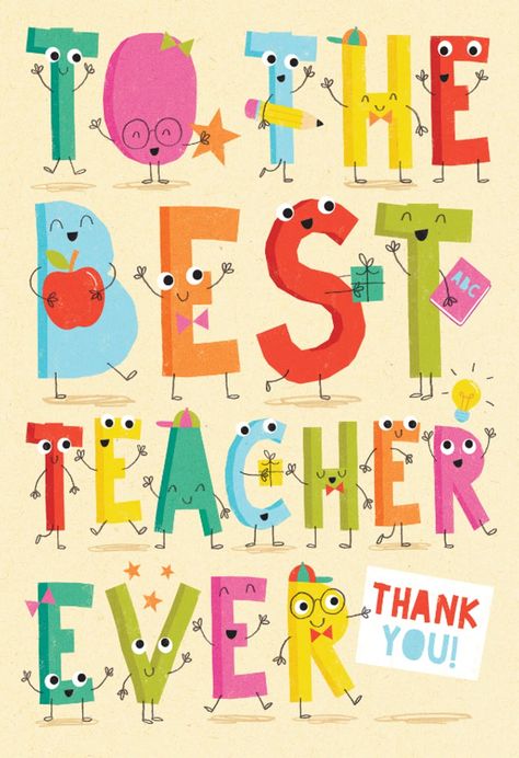 Happy letters - Thank You Card For Teacher (Free) | Greetings Island Happy Teachers Day Card, Teachers Day Poster, Teacher Appreciation Card, Teachers Day Greetings, Card For Teacher, Teacher Appreciation Quotes, Thanks Teacher, Appreciation Gifts Diy, Teacher Appreciation Gifts Diy