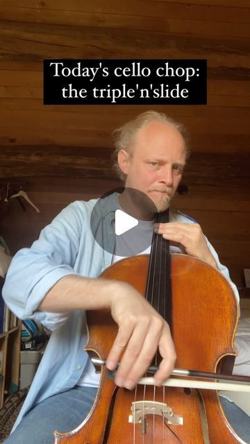 Toby Kuhn on Instagram: "Today's Cello Chop: working on the good old triple-chop-slide trick.

#triplechop #cellochop #cellochopping #cello #chop #chopping #violinchop #groove" Good Old, The Good, Good Things, Music, On Instagram, Instagram